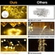 thumbnail image 4 of Guirnalda de luces LED para cortina, 3 x 3 m, 300 luces LED, temporizador con control remoto, 8 modos de luz, acabado cobre, enchufe USB, ideal para decorar paredes de dormitorios, fiestas y bodas (bl, 4 of 5