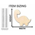 thumbnail image 2 of Unfinished Wood Baby Dinosaur Brontosaurus Silhouette - Craft- up to 46" DIY 16" / 1/2", 2 of 3