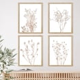 thumbnail image 3 of PixonSign 4 PCS Adhesive Canvas Posters Pastel Brown Forest Plant Framed Art Variety Nature Wilderness Digital Art Modern Decorative Elements Multicolor Botanical Floral Artwork - 8"x10" Natural, 3 of 5
