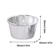 thumbnail image 3 of Revestimientos para cupcakes, tazas para hornear, soportes para moldes para pudín y postre (plateados), 50 Uds., 3 of 4