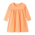 thumbnail image 7 of OJSFQUFP Girls' Long Sleeved Home Nightgown Leisure Cute Solid Color Dress, 7 of 7