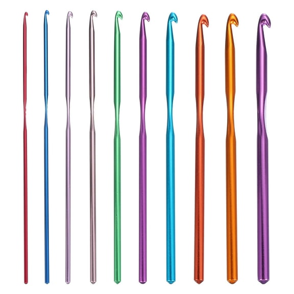 Uxcell 10 Sizes Crochet Hook Ergonomic Crochet Hook for Knitter, Multicolor