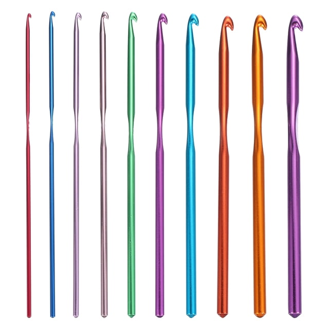 Uxcell 10 tamaños gancho de crochet gancho ergonómico para tejedores, multicolor