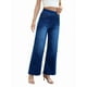 thumbnail image 3 of Pantalones Vaqueros Anchos de Talla Grande para Mujer, Cintura Alta, Adelgazantes, con Múltiples Bolsillos, Rectos, Holgados e Informales. Azul Oscuro M, 3 of 9