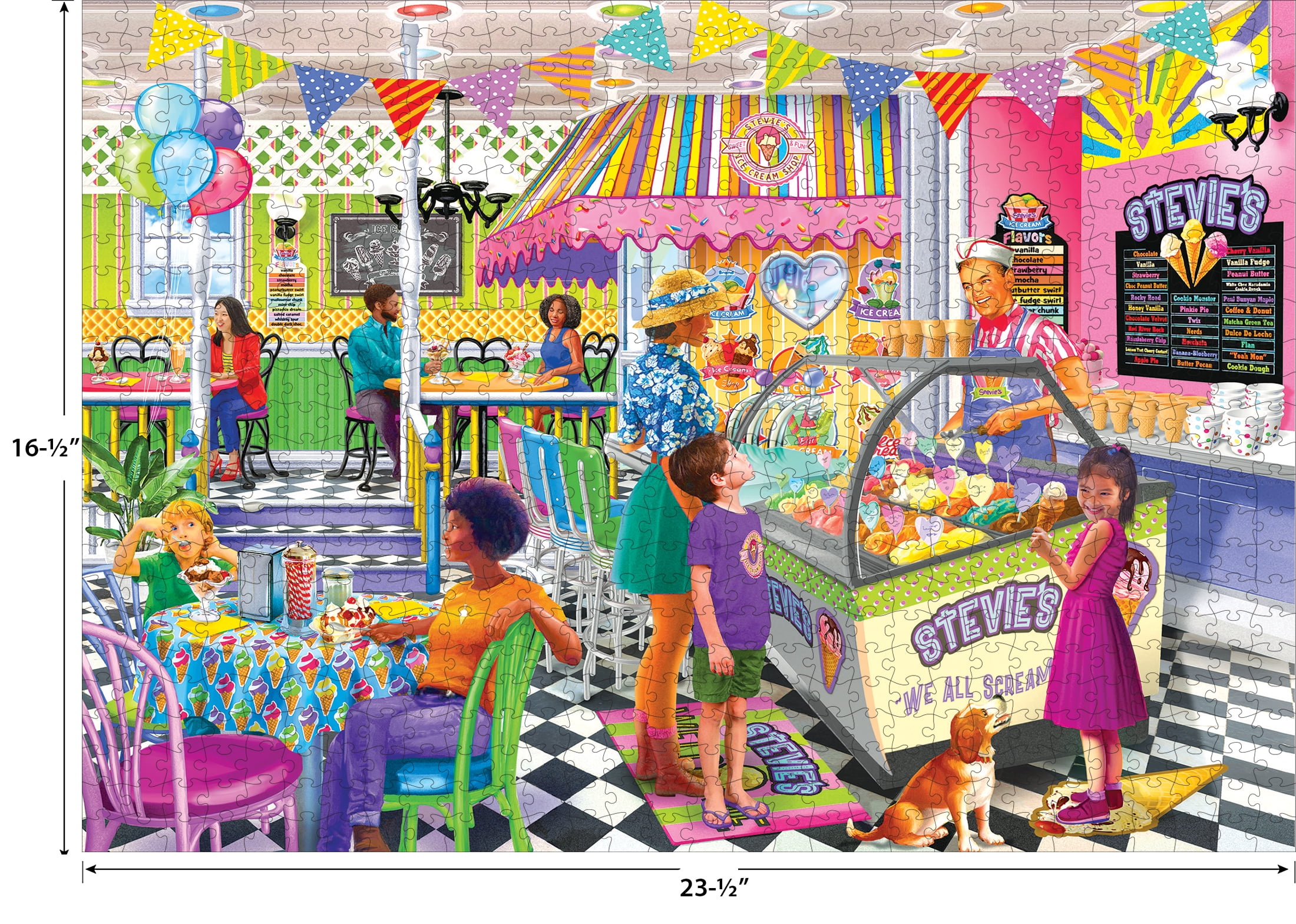 RoseArt Colorluxe 750-Piece Ice Cream Parlor Adult Jigsaw Puzzle