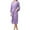 Purple, variant on Men's And Women's Solid Color Autumn And Winter Couple Thin Seven Quarter Sleeved Nightgown