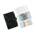 thumbnail image 1 of Notebook Binder with Label Stickers for Cash Bills budget planner organizer leather Budgeting Expense Saving Black, 1 of 8