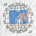 thumbnail image 2 of MTV T-Shirt MTV 1981 Globe Unisex Graphic Tee For Men & Women, 2 of 7