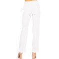 thumbnail image 3 of Women's Straight Slim Stretch High Rise Solid Trouser Slacks Pants, 3 of 5