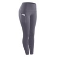 thumbnail image 4 of Gibobby Women’s High Waist Ankle Leggings with Side Pockets (Dark Gray,XL), 4 of 5