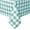 Aqua and White, variant on Royal Blue Checkered Tablecloth Square - Stain Resistant, Waterproof and Washable Gingham Table Cloth for Holiday Dinner and Outdoor Picnic, 60 x 60 Inch