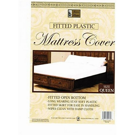 Queen Mattress Cover White Fitted Plastic Protector