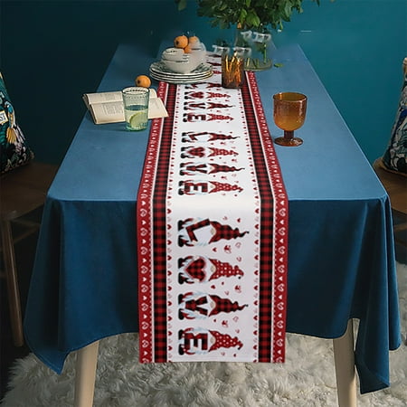 

NIUREDLTD New Valentine s Day Table Flag Love Plaid Cotton Printed Home Decoration Tablecloth Decoration