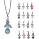 thumbnail image 1 of 16 Colors Angel Wings Charms Angel Fairy Quartz Gemstone Chakra Stone Charm Pendants Natural/synthetic Charm Beads For Bracelet Necklace Jewelry Makin, 1 of 4