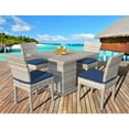 thumbnail image 3 of TK Classics Fairmont All-Weather Wicker 5 Piece Square Table Patio Dining Set, 3 of 9