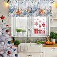 thumbnail image 5 of Blue Coastal Curtain Valances for Windows, Kitchen Valance Window Treatments Panel 2 Pack, Summer Beach Starfish Weeping Eucalyptus Ombre Rod Pocket Short Curtains for Bathroom Bedroom 54 x 18 Inch, 5 of 8