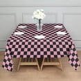 thumbnail image 3 of Black and Pink Checkerboard Pattern Square Tablecloth,Waterproof Square Table Cover,Wipeable Spillproof Washable Table Cover for Home Kitchen Party Decor 42"X42"(107x107cm), 3 of 6