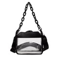 thumbnail image 1 of WDOplteas Chain Commute Bag Fashion Crossbody Bag Transparente Elegante para Viajes (negro), 1 of 9