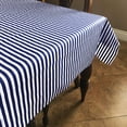 thumbnail image 2 of Cotton Tablecloth Stripes Print / Half Inch Wide Stripe Navy, 2 of 4
