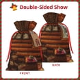 thumbnail image 2 of Salouo Log Cabin Inside Print Drawstring Christmas Gift Bag,Xmas Gift Bags Holiday Gift Wrapping Drawstring Gift Pouch with Tag Holiday Gift Bags Party Favor Bags,1PCS-Medium, 2 of 9