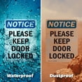 thumbnail image 5 of (2 Pack) Please Keep Door Locked OSHA Notice Sign 5 Inch X 3.5 Inch Vinyl Label Decal Sticker Weather Resistant, UV Protected for Workplace, Business, and Construction Site, Made in the, 5 of 7