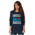 thumbnail image 3 of America Rocks Mount Rushmore USA Plus Size Long Sleeve Graphic Tee Shirt Brisco Brands 2X, 3 of 6
