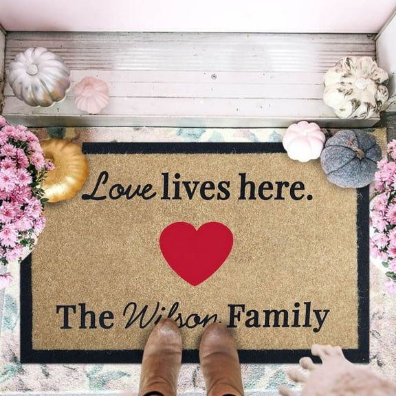 Suncoda Valentines Decorations Door Mat Indoor Entrance Rugs For Bedroom Valentine's Day Decoration Door Mat Antislip Indoor Outdoor Front Door Bathroom Entrance Mat Carpet Carpet