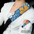 thumbnail image 4 of WYYP Flowers Leaves Pattern Car Seat Belt Cover Soft Comfort Pads 2Pcs, 4 of 6