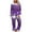 Purple, variant on MuZeFu Pajamas for Women Set 2 Piece Ladies' Christmas Printed Casual Top Pants Pajama Set Mint Green XL