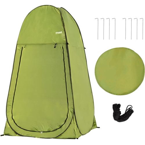 Camping Shower Tent 7FT Instant Pop Up Privacy Tents, Portable Toilet Tent Outdoor Dressing Room, Foldable Camp Sun Shelter for Beach Fishing
