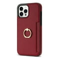 thumbnail image 5 of Allytech iPhone 11 Pro Case with Ring Holder, Slim Fit Cards Holder Cash Pocket Protective PU Leather TPU Shell Wallet Phone Case for Apple iPhone 11 Pro - Red, 5 of 8