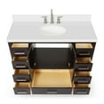 thumbnail image 6 of Ariel Cambridge 49 In. Oval Sink Vanity With White Quartz Countertop In Espresso, 6 of 10