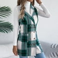 thumbnail image 3 of Pounoo Flannel Plaid Vest for Womens Lapel Button Down Sleeveless Blazer Jackets with Pockets Fall Winter Clothes Gift, 3 of 9