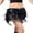 Black, variant on Inevnen Women Boho Beach Sequin Tassel Mini Skirts Music Festival Party Club Hip Scarf Belt Wrap Skirt