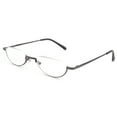 thumbnail image 2 of Half Rim Moon Shape Metal Frame Spring Hinge Reading Glasses for Men for Women, Reading Glasses + 1.50, 2 of 3