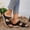 Black, variant on Women's Stitched Metal Buckle Wedge Flip Flops, Fashion Comfort Open Toe Casual Beach Summer Vacation Slippers Red 37