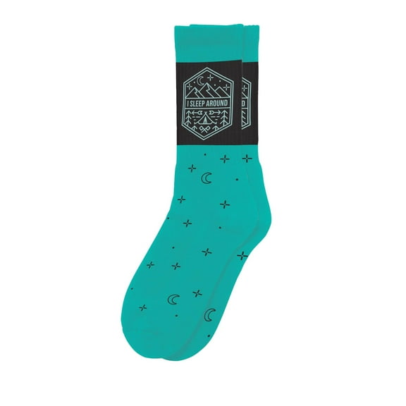 Sillies Socks Outdoor Socks - I Sleep Around Novelty Unisex Sock Set, Fun Unique Designs