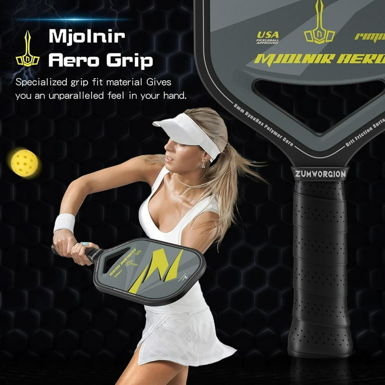 PalProt ZumWorgion Mjolnir Aero Pickleball Paddle 14mm/Black