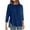 Blue, variant on Babysbule Women's Casual 3/4 Sleeve Round Neck Pullover Top, Lightweight Soft Polyester, Stylish Blouse for Daily Wear