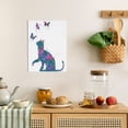 thumbnail image 3 of WFSposter Butterflies and Cat Art-Watercolor Style Wall,Home or Apartment Decor-Sweet Poster Print Gift for Kitten,Kitty Lovers,Women,Girls,Kids,Baby Room,Nursery-Contemporary Modern 8x10, 3 of 6