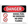 thumbnail image 1 of SignMission OS-DS-A-1218-L-1124 Signal de Danger OSHA de 12 x 18 Po - Carburant Diesel Non Fumeur Non Enflammé, 1 of 1