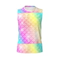 thumbnail image 6 of Lsque Fish Scale Print Men's Cotton Blend Sleeveless Muscle Shirts (S-3XL)- Moisture Wicking, Odor Protection, UPF 30+,X-Large, 6 of 8