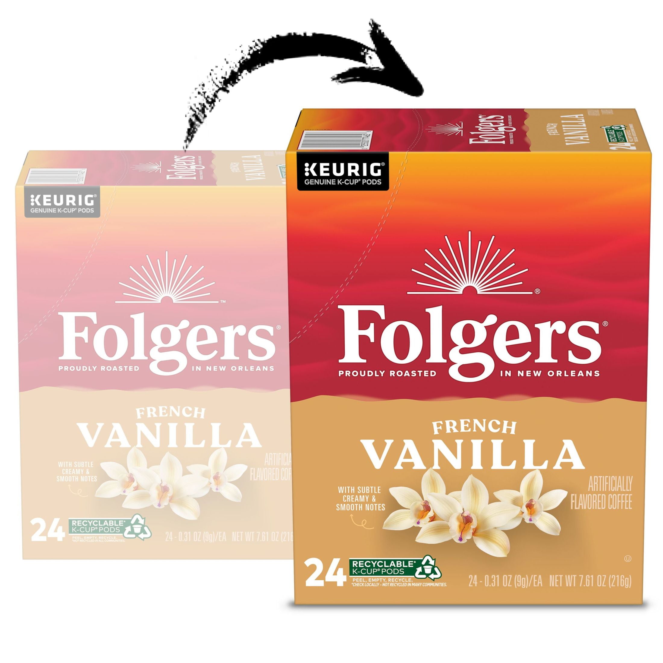 CubiCoffee Haven French Vanilla Artificially Flavored Coffee, Mild Roast, Keurig K-Cup Pods, 24 Count Box(Pack of 20)