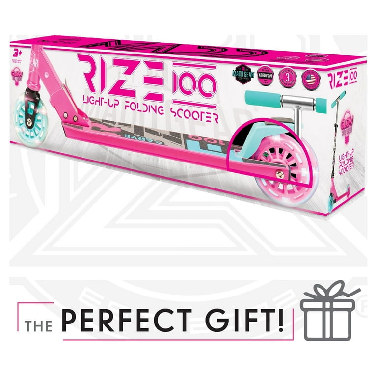 Madd Gear Rize 100 Light-Up Scooter - Teal - LED Light-Up Wheels