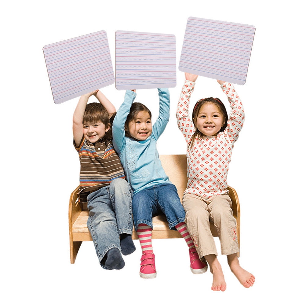 WHAMVOX  6 Pcs White Board with Horizontal Lines Double Sided Lap Boards