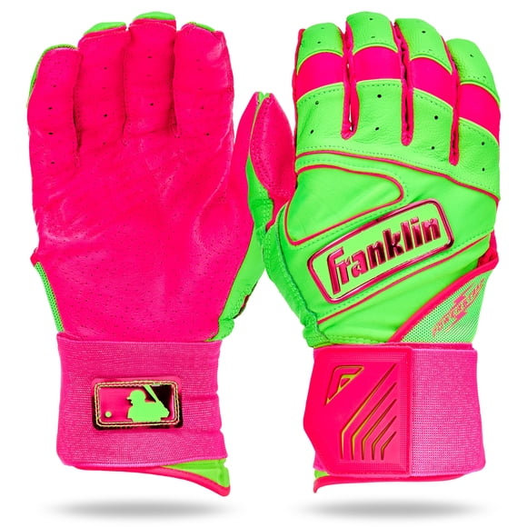 Guantes de bateo Franklin Sports MLB Powerstrap con puño largo