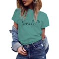 thumbnail image 4 of Chemise Décontractée Florale Foncée pour Femmes Printemps 2025 Manches Courtes Imprimées T-Shirts de Course Blouse, 4 of 7