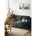 thumbnail image 3 of Forests Bears Couch Cover for 2 Cushion Sofa, Modern Art Mountain Animals Watercolor Washable Loveseat Sofa Covers Slipcover for Sectional Sofas L-Shaped, Couch Throw Cover 71"x118", 3 of 9