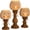 3pcs, variant on Rustic White Pumpkin Tealight Candle Holder Set, Farmhouse Jack O Lantern Tealight Candle Holders Decor with Wood Pedestal & Jute Bow, Fall Tables Centerpieces