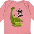 thumbnail image 4 of Inktastic I Love my Dad with Baby and Daddy Brontosauruses Boys or Girls Long Sleeve Baby Bodysuit, 4 of 5